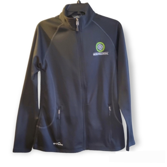 𝅺Eddie Bauer Large black women's  Full-Zip Microfleece Jacket - Picture 2 of 13